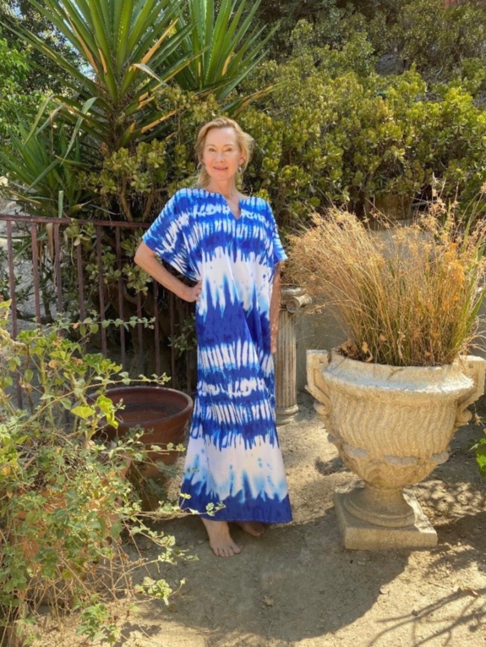 Long Tie Dye dress,Soft Rayon, Kaftan, Caftan,Maxi dress, Large, XL
